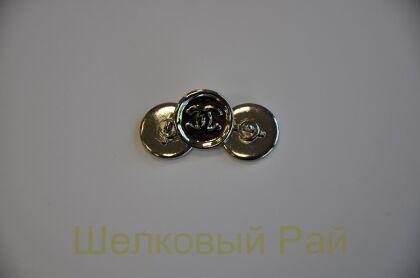 Пуговицы Chanel 15 мм, серебристый цвет (д-1381)