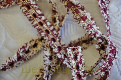 Тесьма бордовая "Chanel" 1,5 см (д-1448)