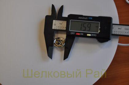 Пуговицы Chanel 15 мм, серебристый цвет (д-1381)