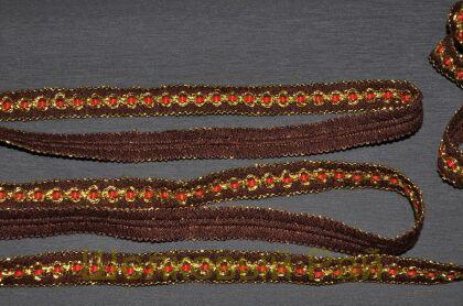 Тесьма декоративная коричневая (д-409)