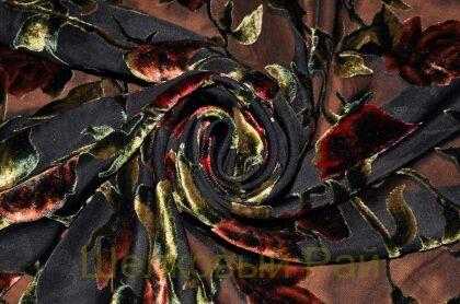 Бархат деворе с розами (д-666)