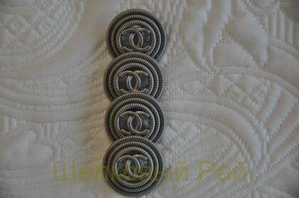 Пуговицы "Chanel" металл серый 23 мм (д-1436)