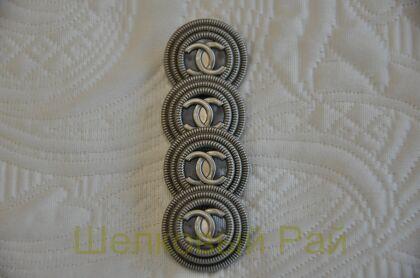 Пуговицы "Chanel" металл серый 23 мм (д-1436)