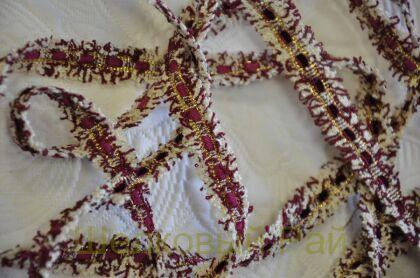 Тесьма бордовая "Chanel" 1,5 см (д-1448)