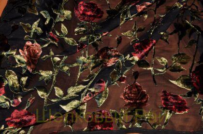 Бархат деворе с розами (д-666)