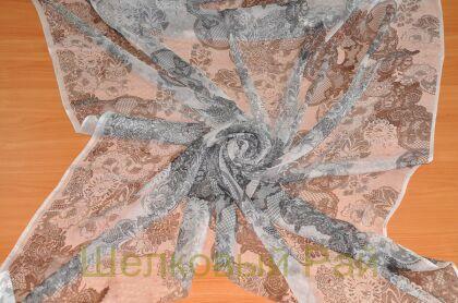 Кружевной шифон шелковый крэш "Van Noten" (ж-26)