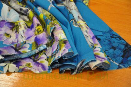 Шелк стрейч совы-ключи "Dolce&Gabbana" (в-159)