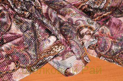 Бархат стильный на шелке "Etro" (д-915)