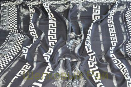 Шелк крепдешин купоны "VERSACE" (д-1059)