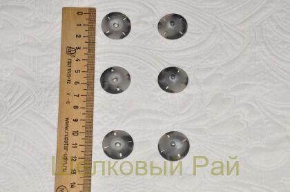 Кнопка пришивная серая матовая (д-1098)