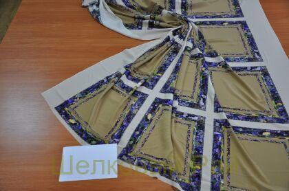 Крепдешин шелк рисунок раппорт "Armani" (№-23)