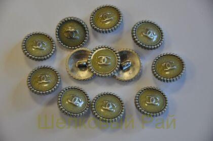 Пуговицы Chanel 18 мм, горчичный цвет (д-1422)
