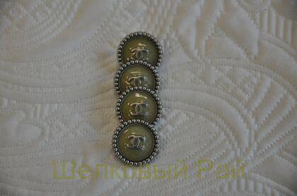 Пуговицы Chanel 18 мм, горчичный цвет (д-1422)