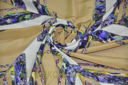 Крепдешин шелк рисунок раппорт "Armani" (№-23)