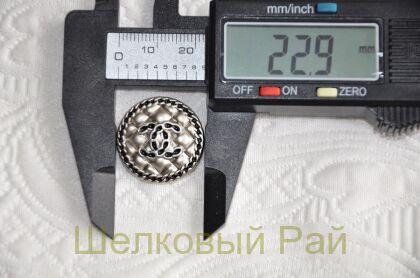 Пуговицы Chanel 23 мм серого цвета (д-1421)