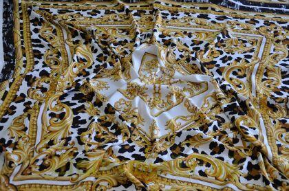 Шелк крепдешин купон "VERSACE" (д-1061)