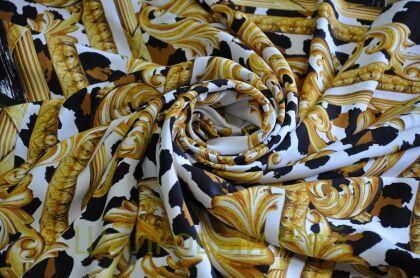 Шелк крепдешин купон "VERSACE" (д-1061)