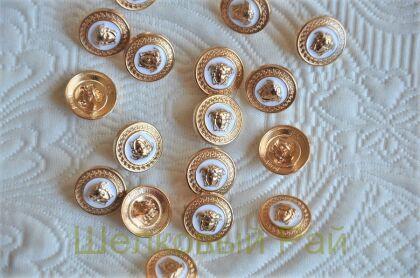 Пуговицы белые Versace 17 мм (д-1389)