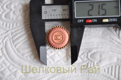 Пуговицы Chanel 22 мм цвет коралловый (д-1427)