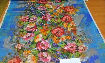 Шифон шелковый стрейч из Италии (д-12030)