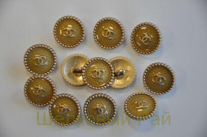 Пуговицы Chanel 18 мм, бежевый цвет (д-1423)