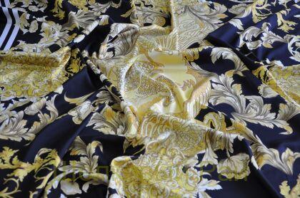 Шелк стрейч купоны "VERSACE" (д-1062)