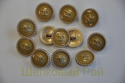 Пуговицы Chanel 18 мм, бежевый цвет (д-1423)
