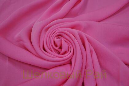 Шелк креп 100% натуральный розовый (д-1462)