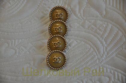 Пуговицы Chanel 18 мм, бежевый цвет (д-1423)