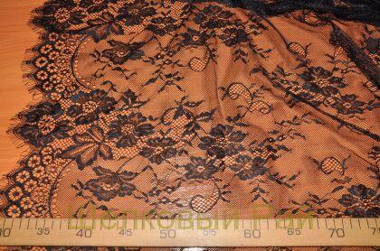 Кружево черное тонкое "Solstiss" (к-36)