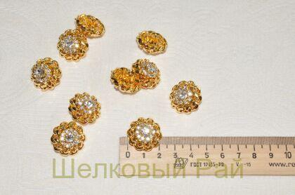 Пуговица пришивная золотая (21922/36;cry)
