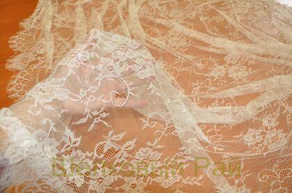 Кружево белое тонкое с фестонами "Solstiss" (к-37)