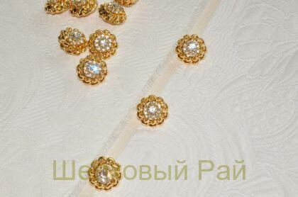 Пуговица пришивная золотая (21922/36;cry)