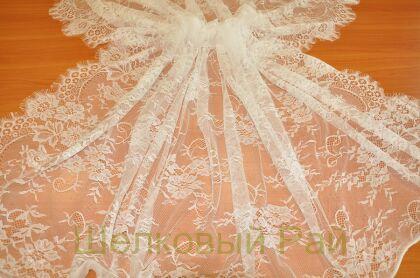 Кружево белое тонкое с фестонами "Solstiss" (к-37)