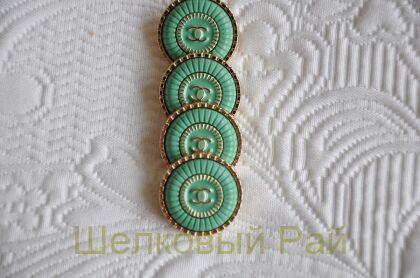 Пуговицы Chanel 22 мм цвет зеленый (д-1431)