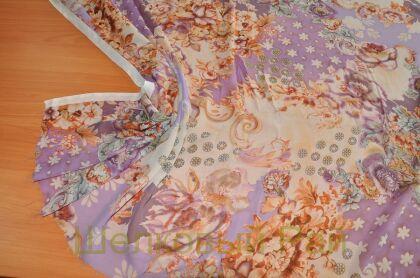 Шифон шелковый "Armani" цветочный принт (№-15)