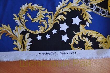 Крепдешин шелковый стрейч "VERSACE" (д-1065)