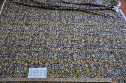 Шелк крепдешин леопард "VERSACE" (д-1067)