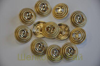 Пуговицы "Chanel" золотистые 23 мм (д-1435)