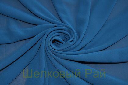 Крепдешин искусственный, цвет морская волна, (д-112)