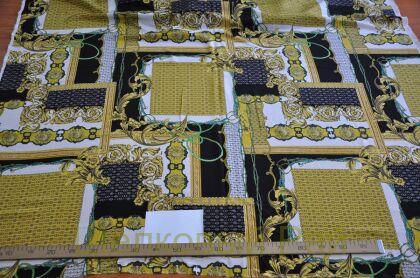 Шелк крепдешин в стиле VERSACE (д-1066)