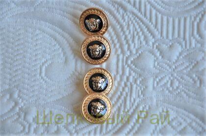 Пуговицы черные Versace 17 мм (д-1388)
