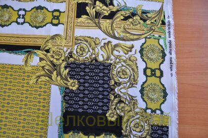 Шелк крепдешин в стиле VERSACE (д-1066)