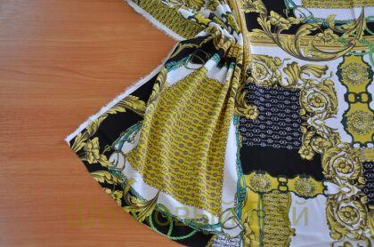 Шелк крепдешин в стиле VERSACE (д-1066)
