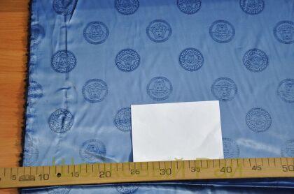 Подкладочная ткань синяя "Versace" (д-978)