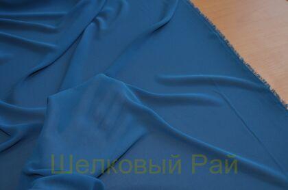 Крепдешин искусственный, цвет морская волна, (д-112)