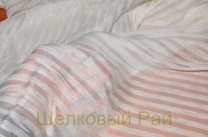 Шелк белый в полоску "Sergio Rossi" (е-28)