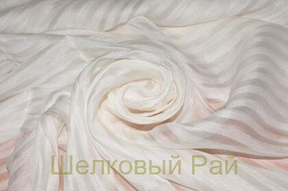 Шелк белый в полоску "Sergio Rossi" (е-28)