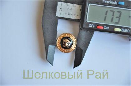 Пуговицы черные Versace 17 мм (д-1388)