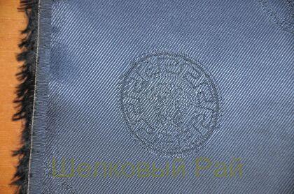 Подкладочная ткань темно-синяя "versace" (д-979)